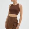 Skirts SOVERE | Influence Pu Mini Skirt - Carob