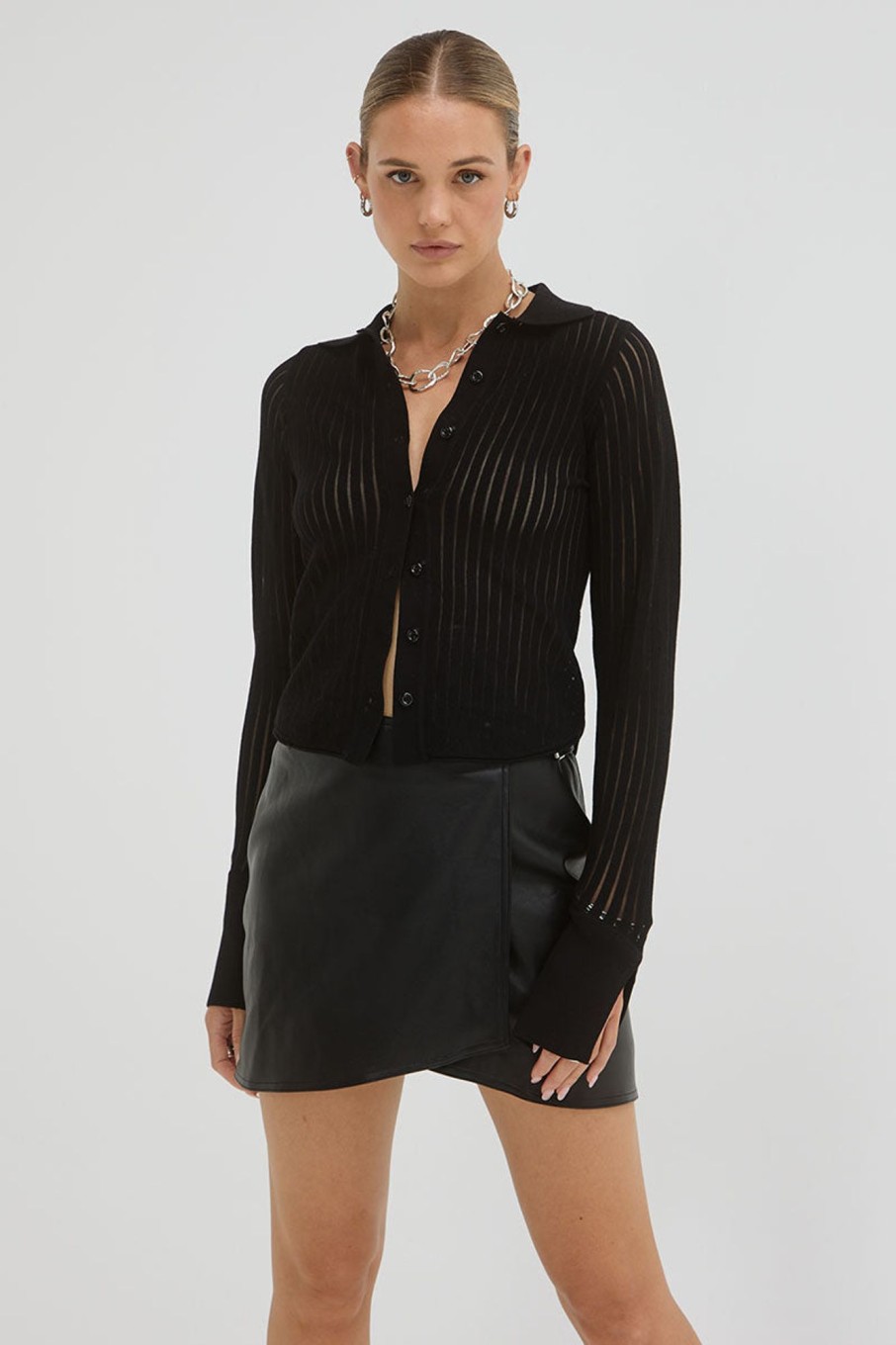 Women'S Clothing SOVERE | Foresight Knit Shirt - Black