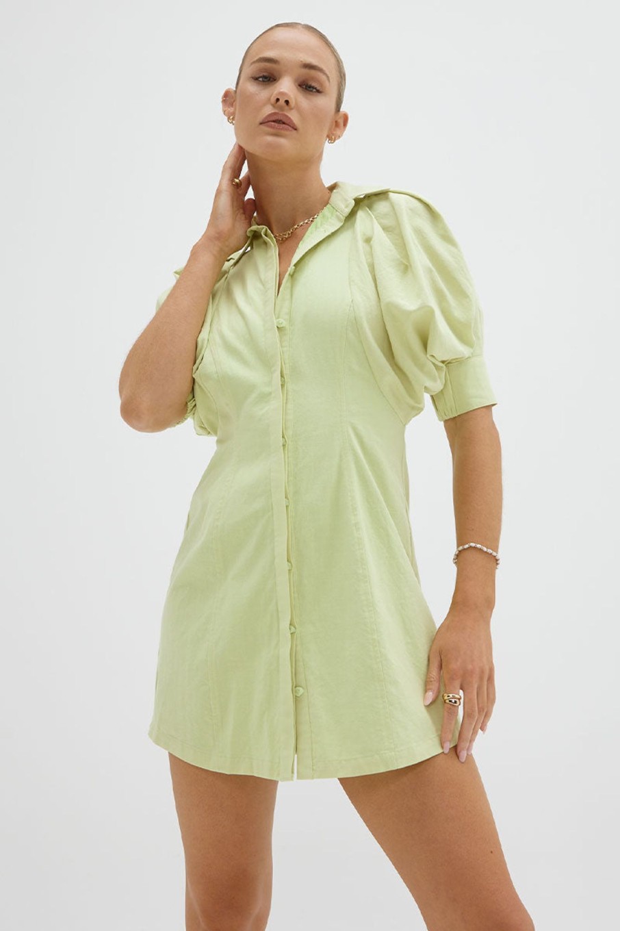 Dresses SOVERE | Hush Shirt Dress - Kiwi