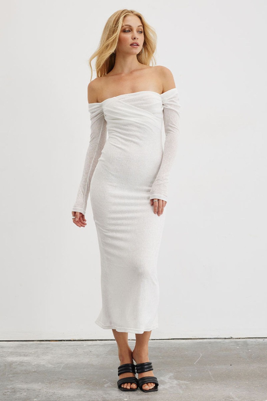 Knitwear SOVERE | Vela Twist Dress - Chalk