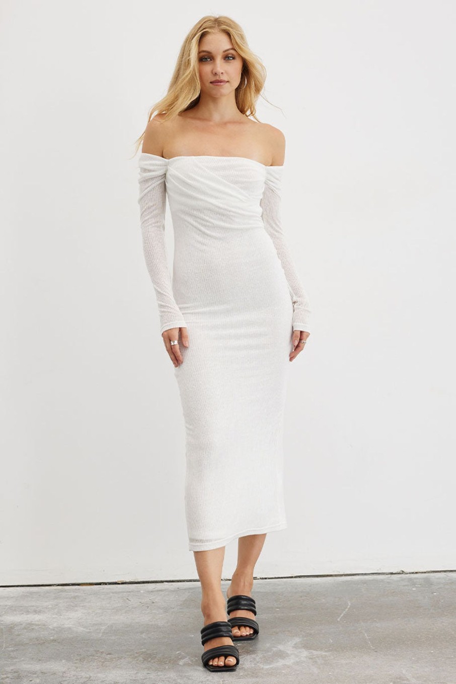 Knitwear SOVERE | Vela Twist Dress - Chalk