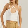 Knitwear SOVERE | Evoke Reversible Combo Cami - White