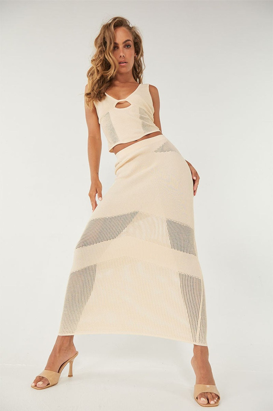 Knitwear SOVERE | Intrepid Knit Skirt - Almond