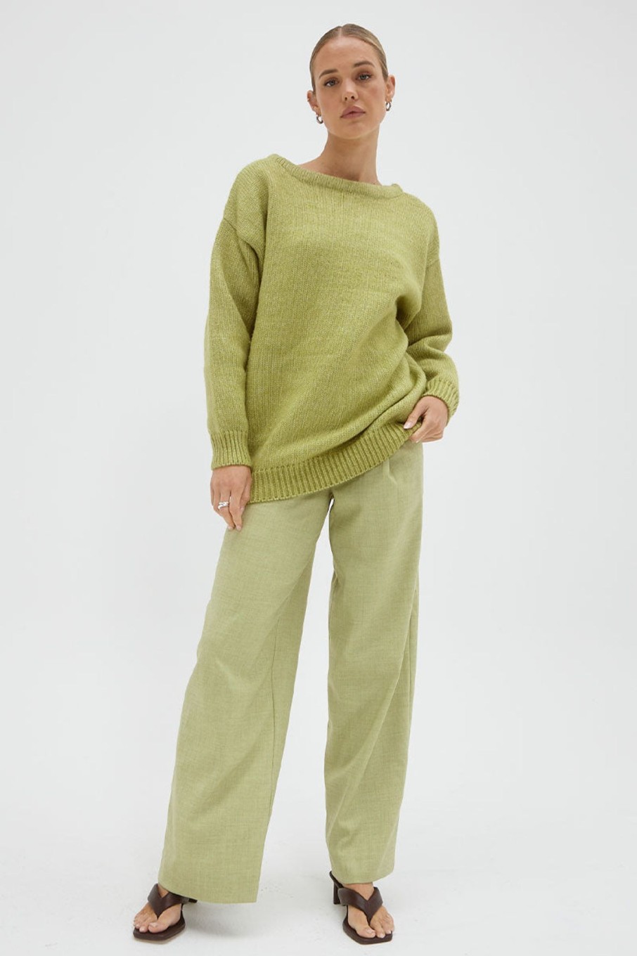 Women'S Clothing SOVERE | Sare Slouch Sweater - Matcha