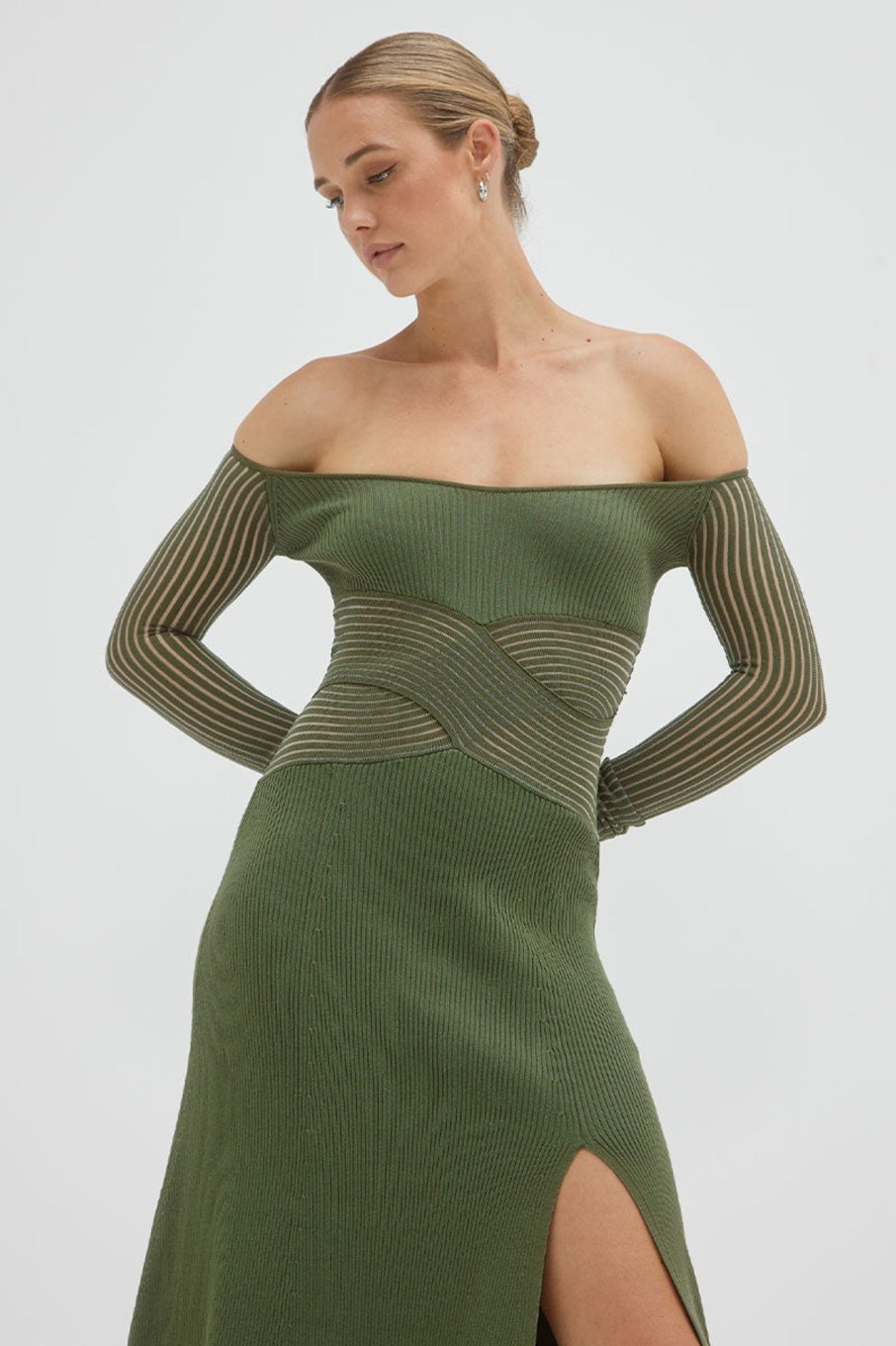 Knitwear SOVERE | Tilt Knit Dress - Olive