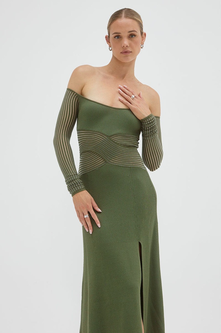 Knitwear SOVERE | Tilt Knit Dress - Olive