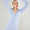 Dresses SOVERE | Motive Twist Polo Mini - Powder Blue