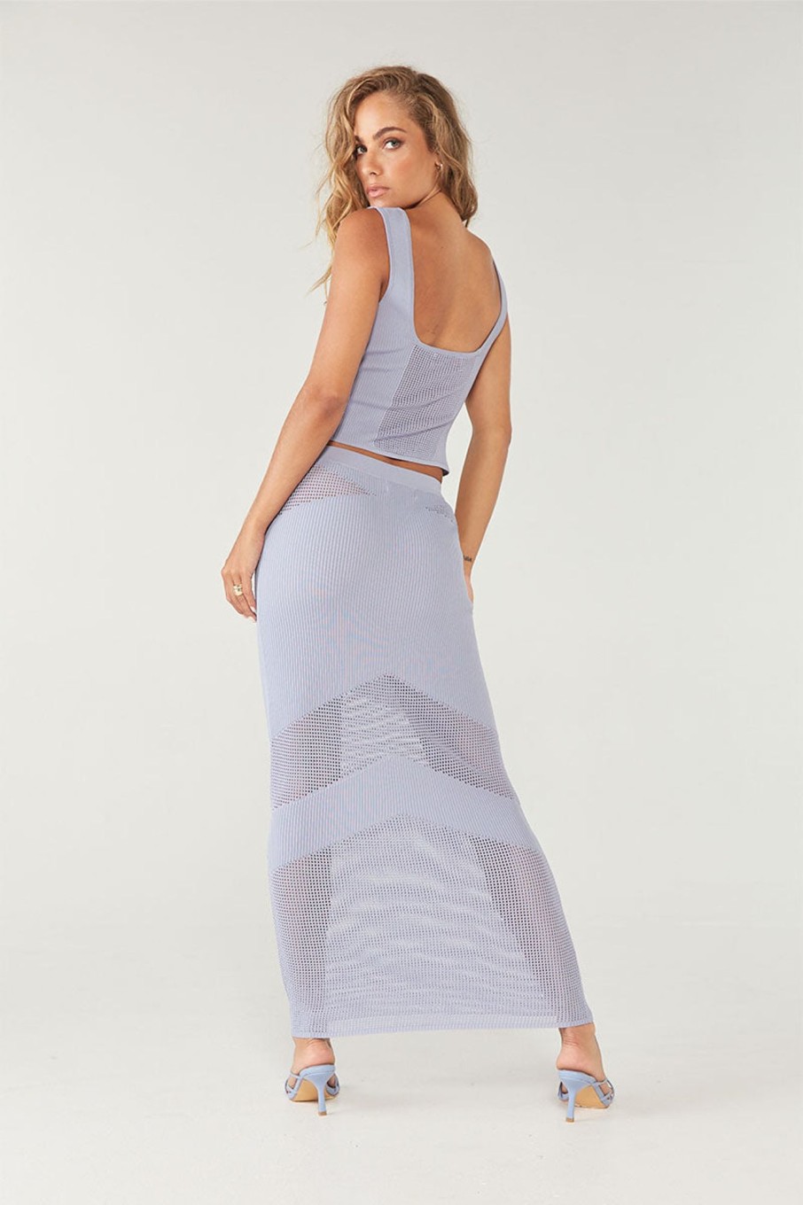 Knitwear SOVERE | Intrepid Knit Skirt - Blue Ice