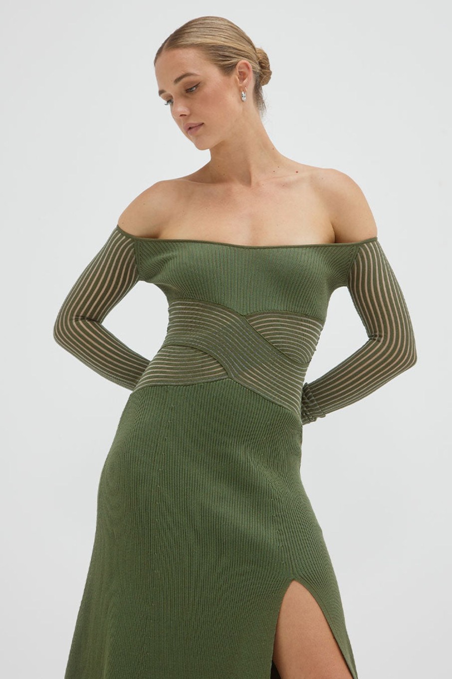 Dresses SOVERE | Tilt Knit Dress - Olive