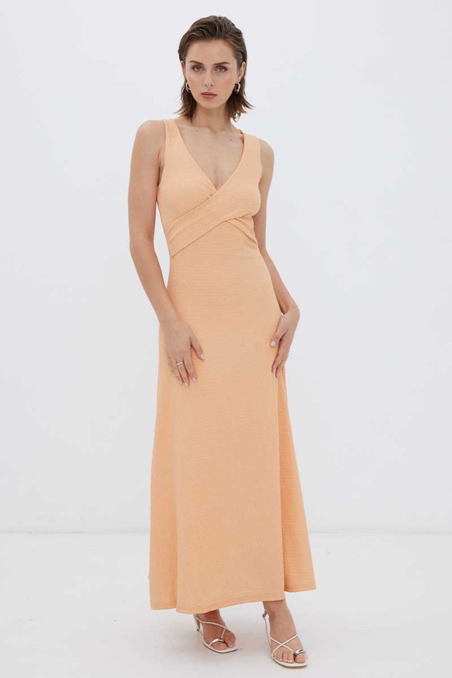 Dresses SOVERE | Unexpected Midi Dress - Soft Orange