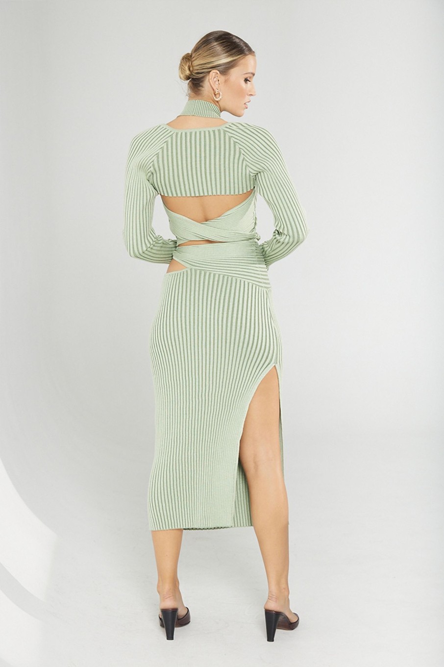 Knitwear SOVERE | Pivot Knit Midi Skirt - Spearmint