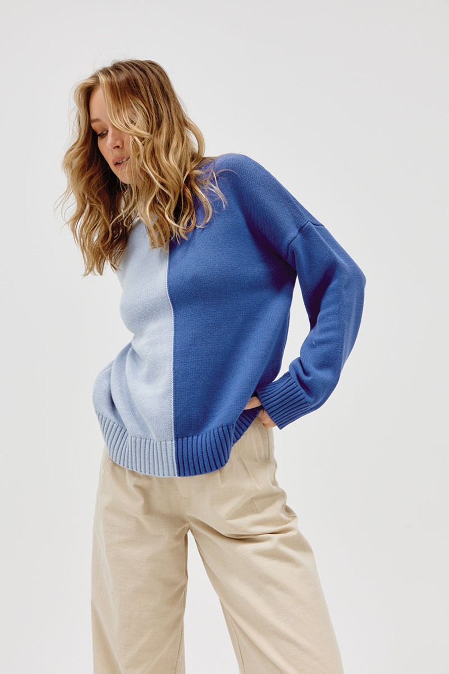 Knitwear SOVERE | Bravo Splice Sweater - Azure Sky