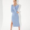 Knitwear SOVERE | Blink Reversible Midi Dress - Blue Marle