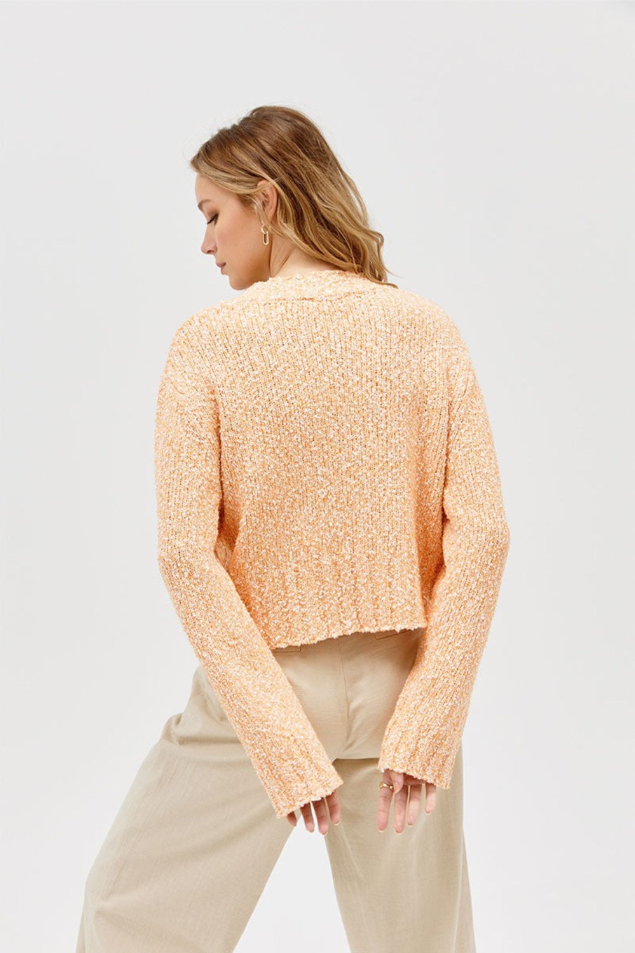 Knitwear SOVERE | Inverse Crop Cardi - Mandarin