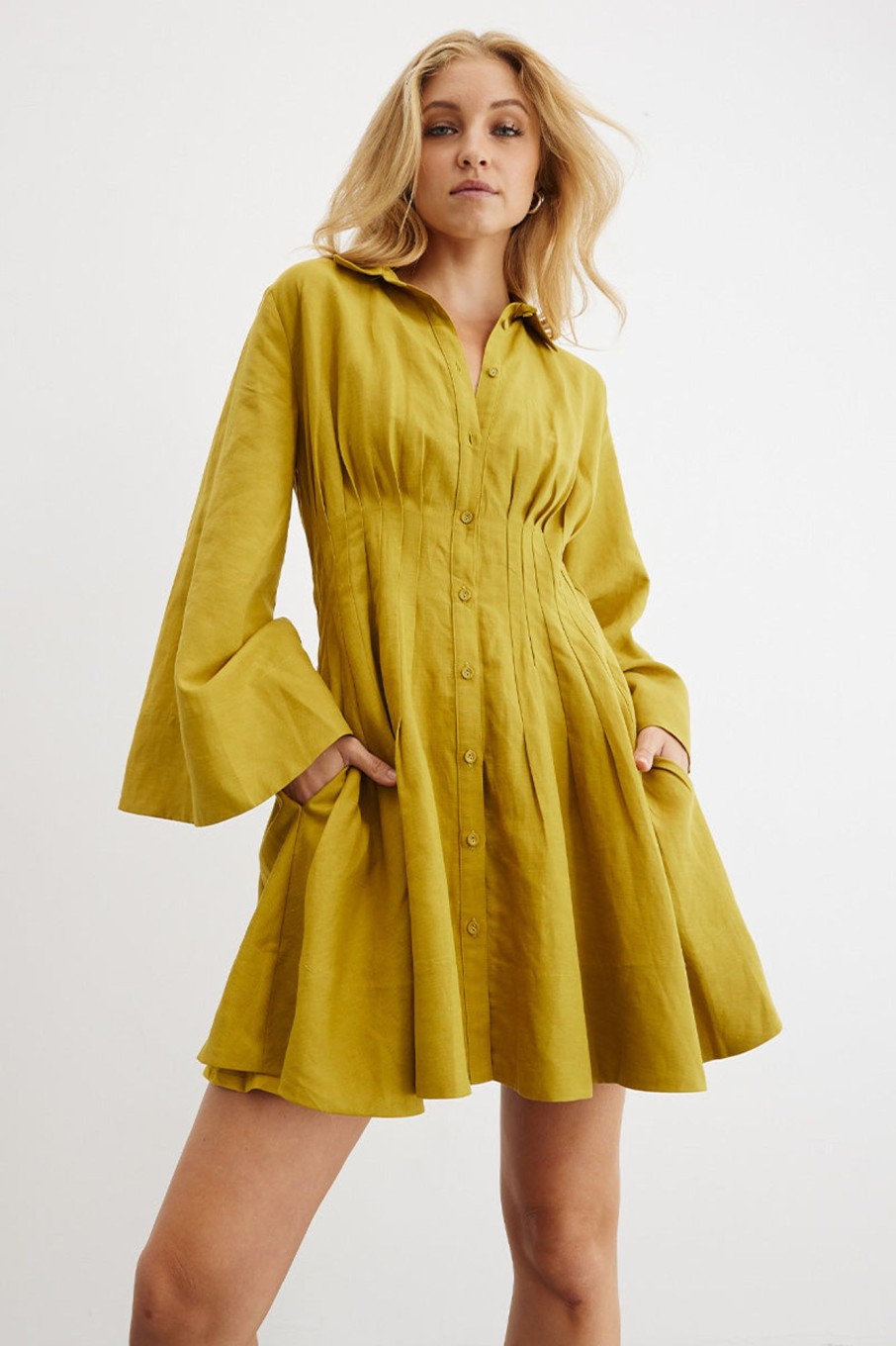 Dresses SOVERE | Skye Mini Dress-Olive Green