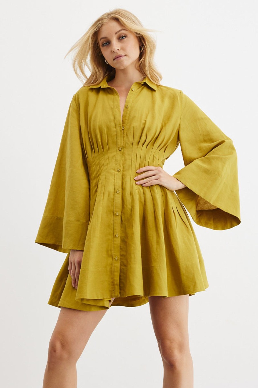 Dresses SOVERE | Skye Mini Dress-Olive Green