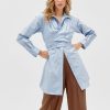 Dresses SOVERE | Dixie Wrap Shirt Dress - Blue