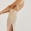 Knitwear SOVERE | Splice Knit Dress - Milk Tea