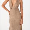 Dresses SOVERE | Gleam Maxi Dress - Brushed Gold