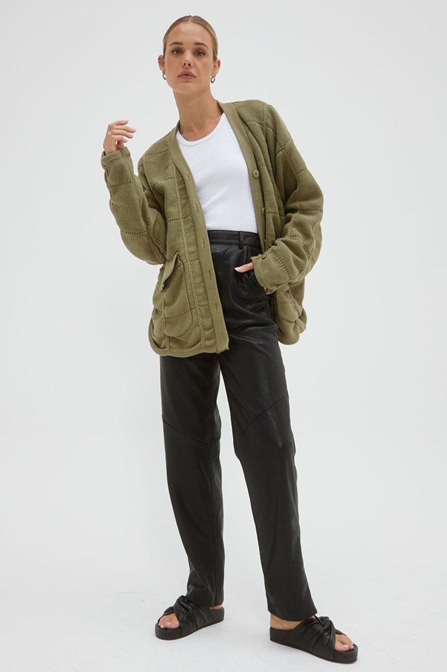 Women'S Clothing SOVERE | Hunter Knit Jacket - Olive