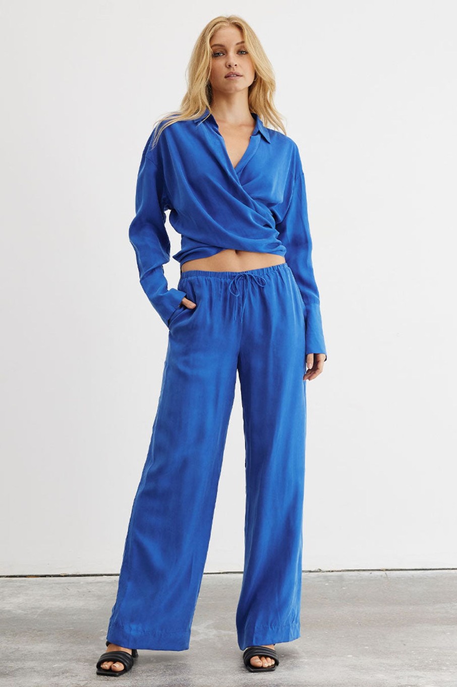 Women'S Clothing SOVERE | Arlo Cupro Pant - Royal Blue