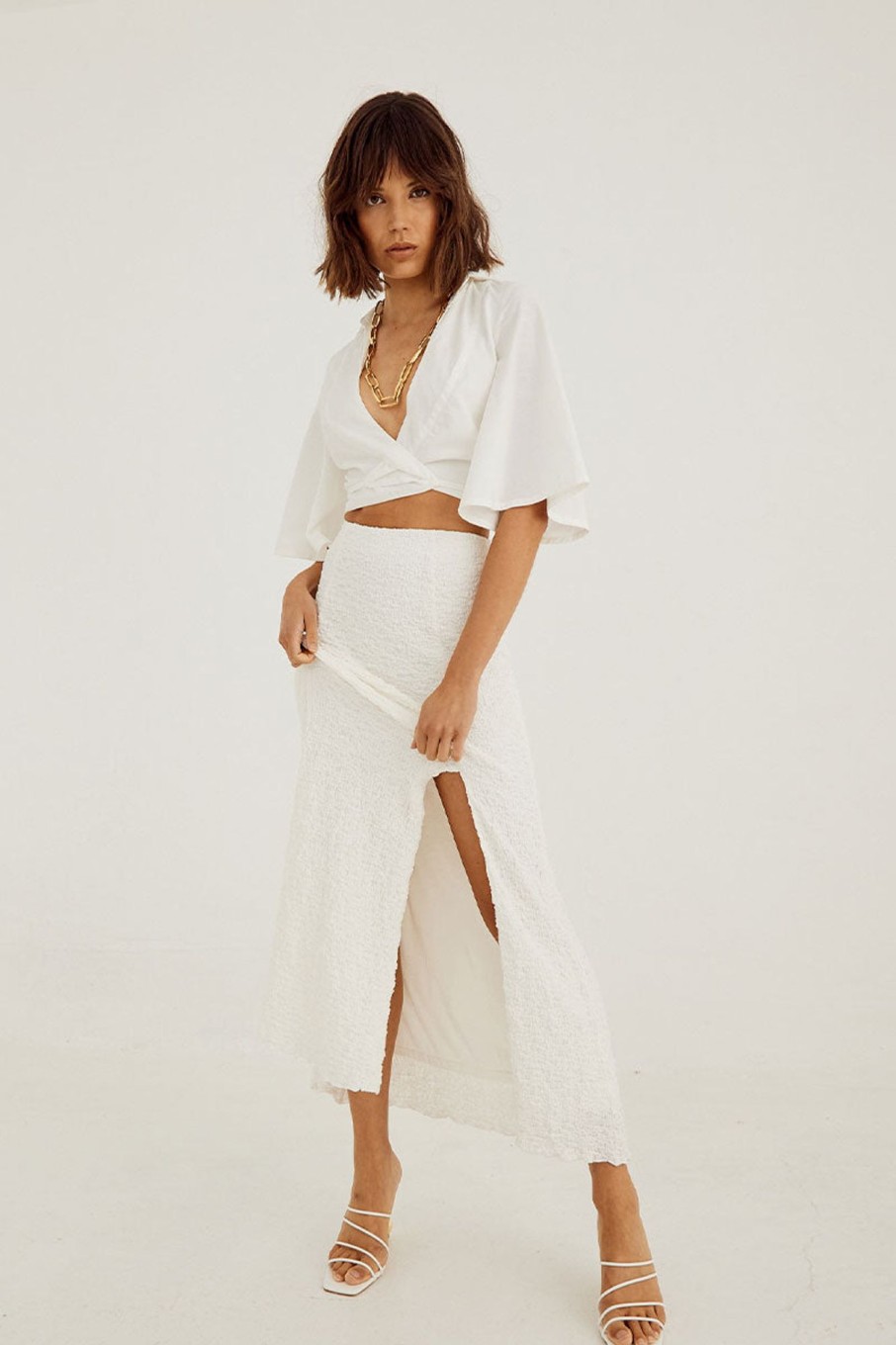 Knitwear SOVERE | Frequency Skirt - White