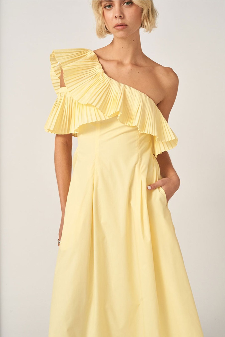 Dresses SOVERE | Bliss Midi Dress - Lemon Sorbet