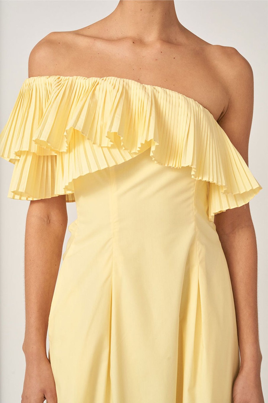 Dresses SOVERE | Bliss Midi Dress - Lemon Sorbet