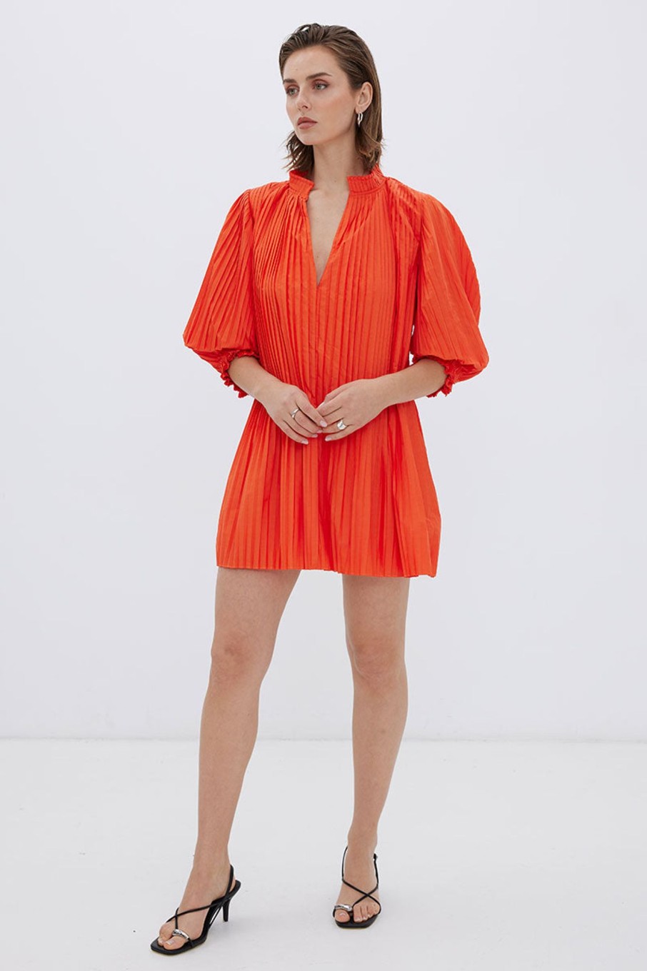 Dresses SOVERE | Oz Pleated Smock Dress - Jaffa