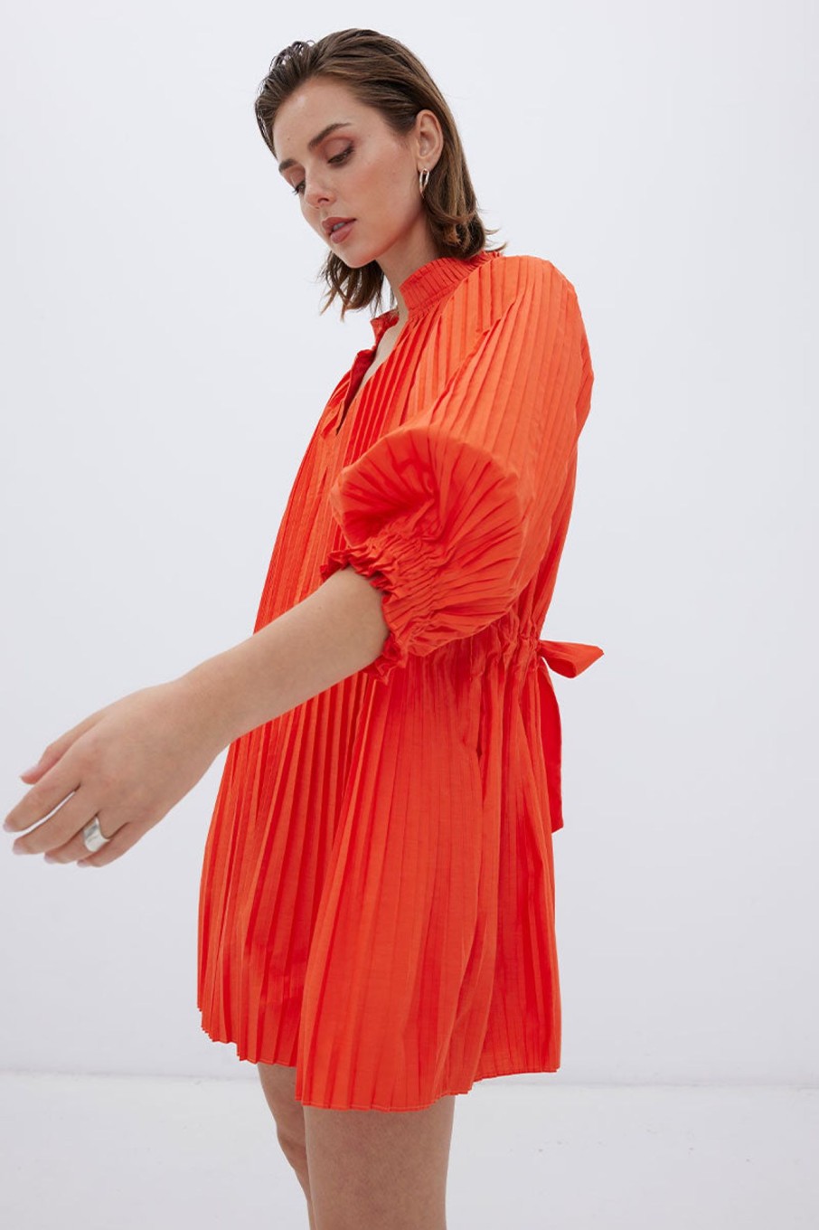 Dresses SOVERE | Oz Pleated Smock Dress - Jaffa