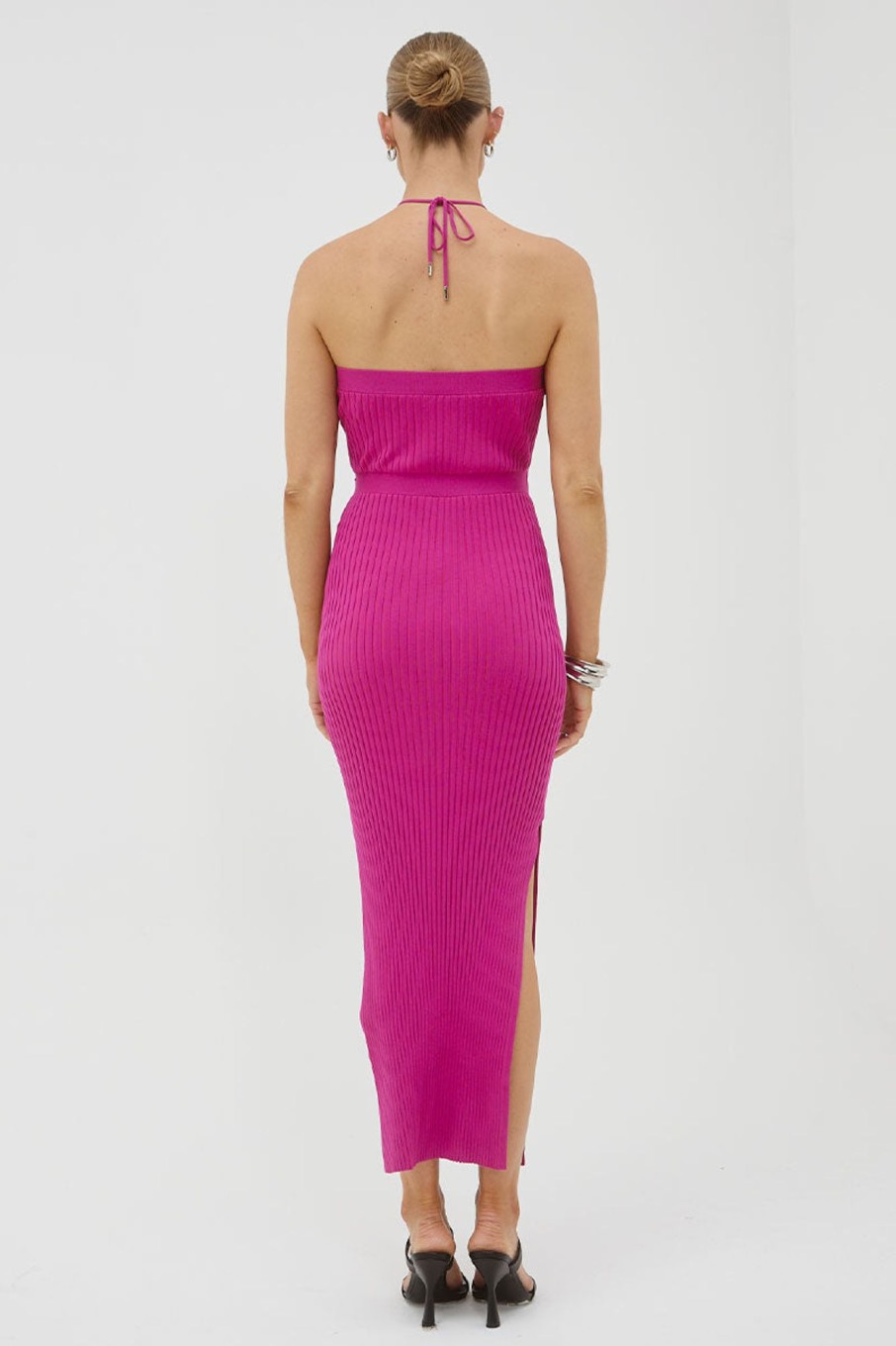 Dresses SOVERE | Trace Knit Dress - Magenta